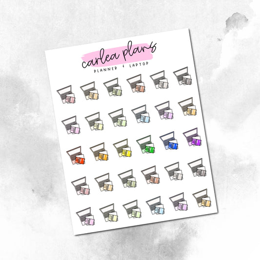 Planner & Laptop Icons
