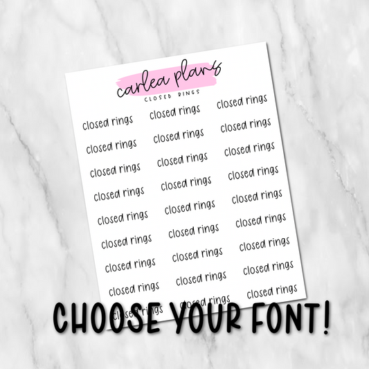 Closed Rings Scripts