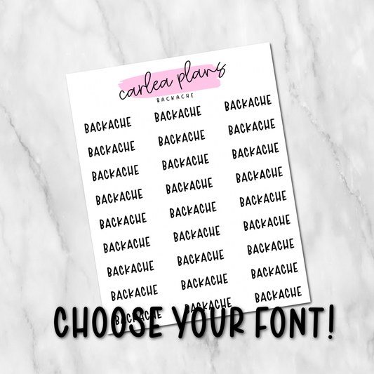 Backache Scripts