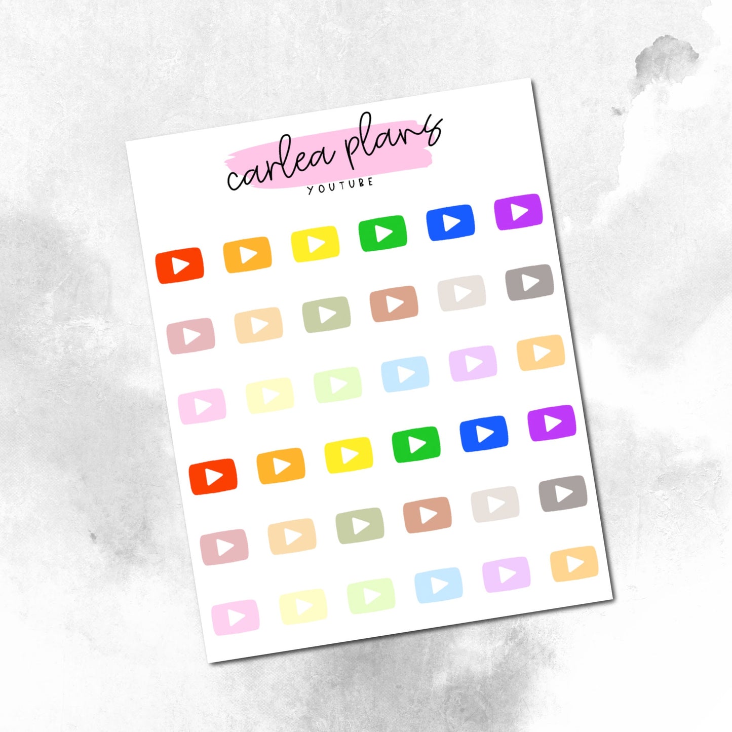 YouTube Play Button Icon CarleaPlans